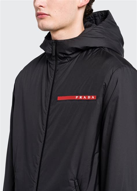 prada men's hooded jacket|prada winter jackets men's.